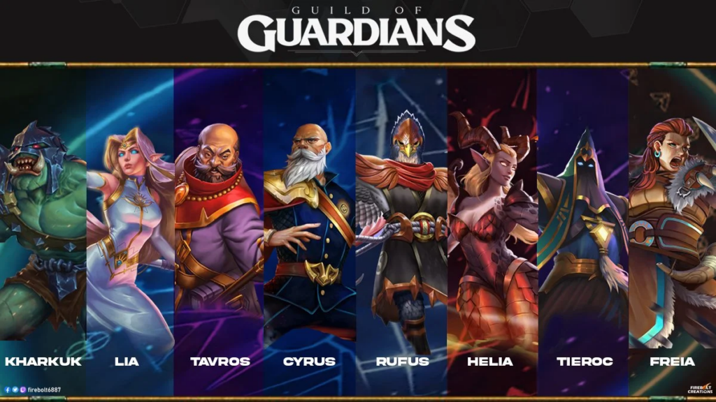 Một số hero trong Guild of Guardians
