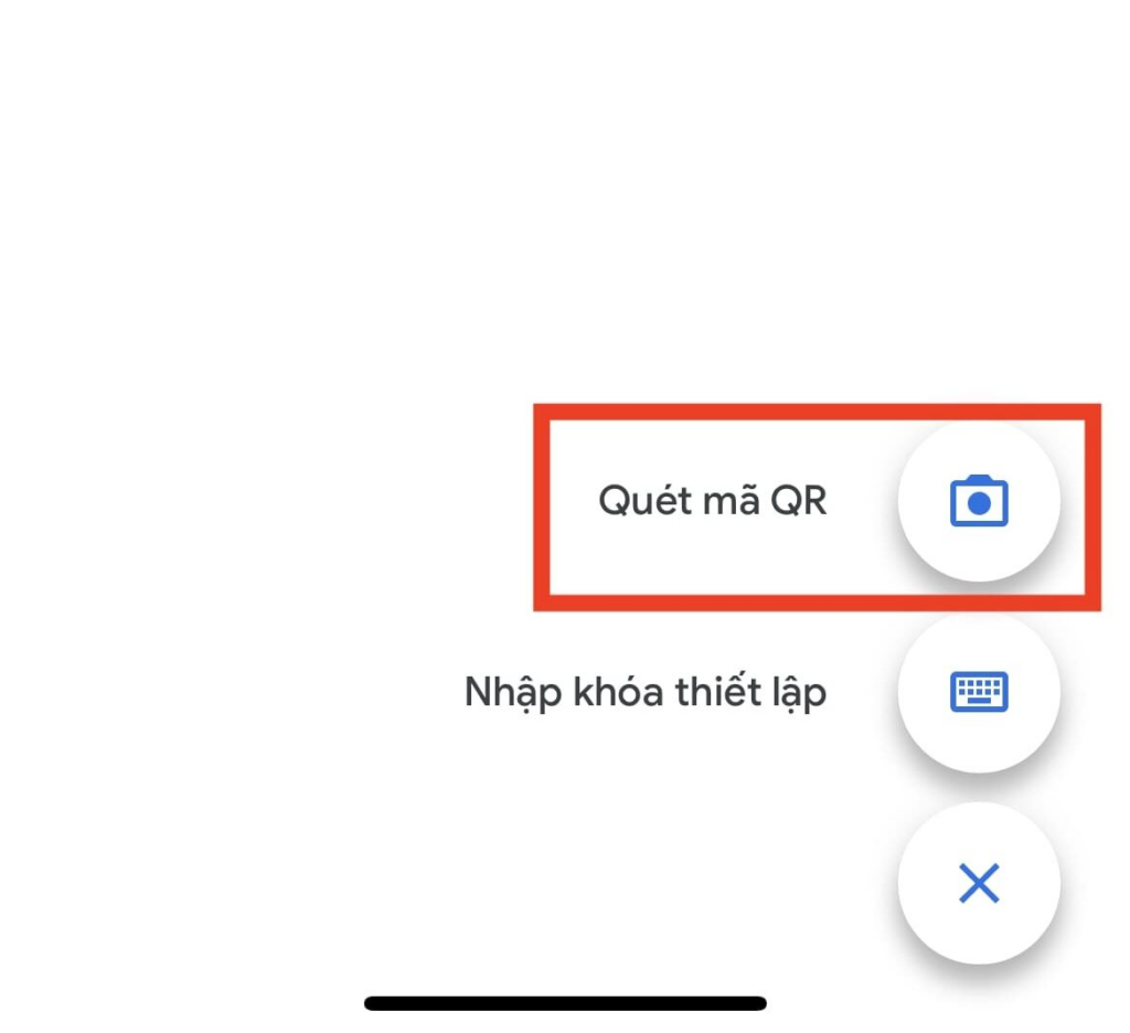 Chọn để quét mã QR
