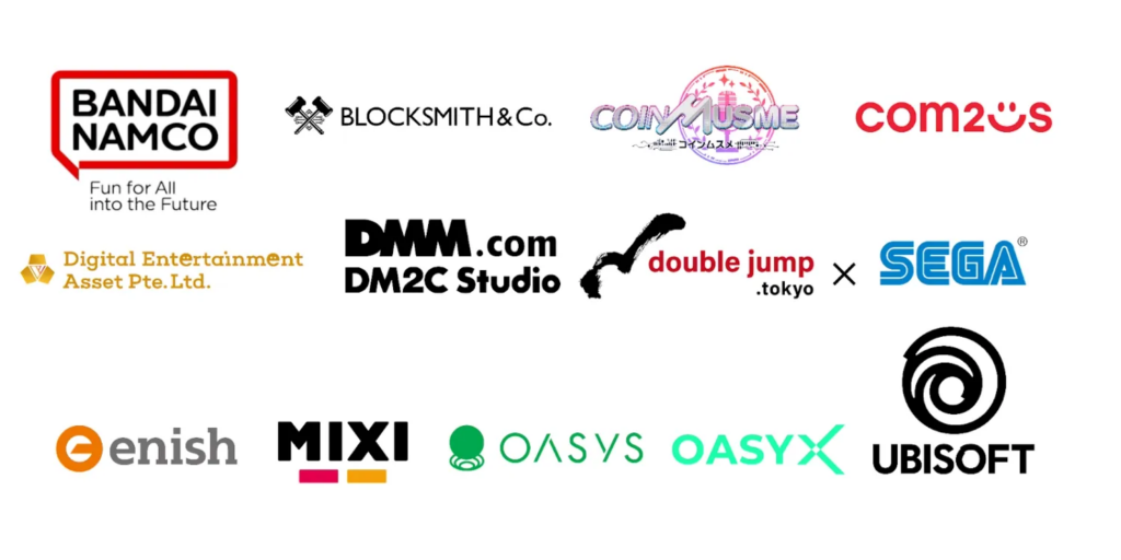 13 đối tác của Oasys. Nguồn: gamefinity.com
