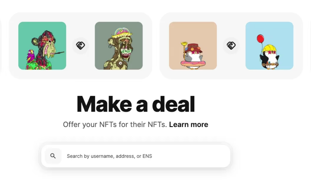 Tính năng Swap NFT mới trên OpenSea. Nguồn: OpenSea.io