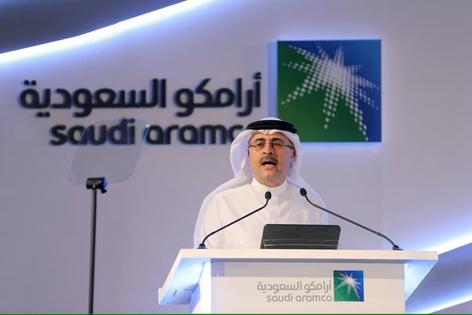 Amin H. Nasser, chủ tịch kiêm Giám đốc điều hành của Saudi Aramco, phát biểu trong cuộc họp báo tại Trung tâm Hội nghị Plaza ở Dhahran, Ả Rập Saudi. Nguồn: Reuter