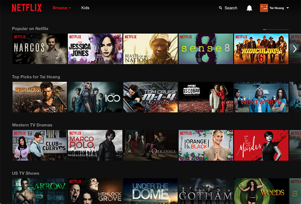 Netflix Inc - dịch vụ truyền dữ liệu video theo yêu cầu